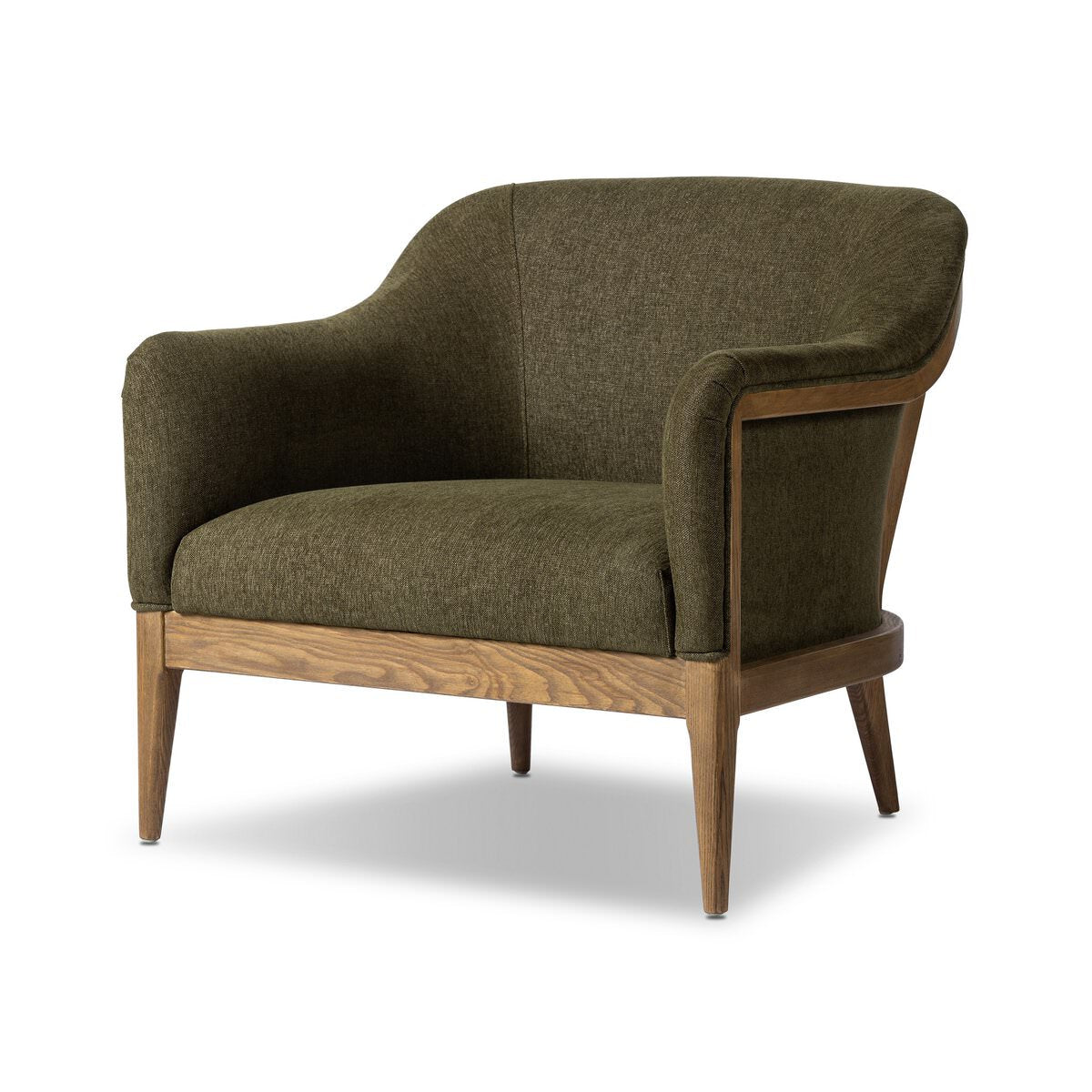 Four Hands Colston Chair in Sutton Olive on a white background at Addison West