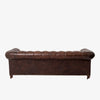 Four Hands brand chesterfield style Conrad Sofa In Cigar on a white backrgound