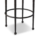 Close up of Four Hands Corinne Counter Stool in Alcala Taupe on white background at Addison West.