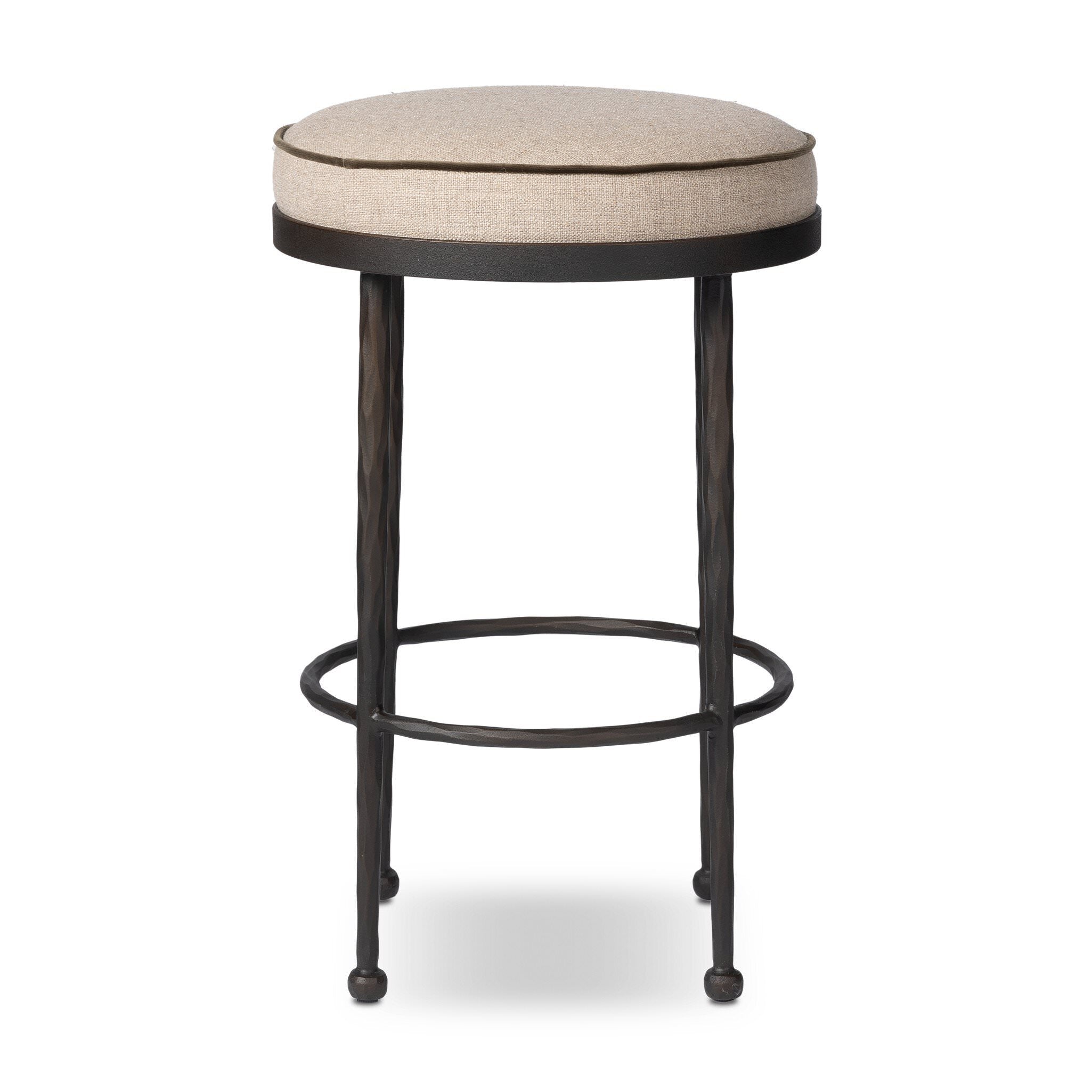 Four Hands Corinne Counter Stool in Alcala Taupe on white background at Addison West.