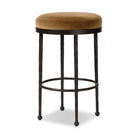 Four Hands Corinne Counter Stool in Surrey Ochre on a white background at Addison West.