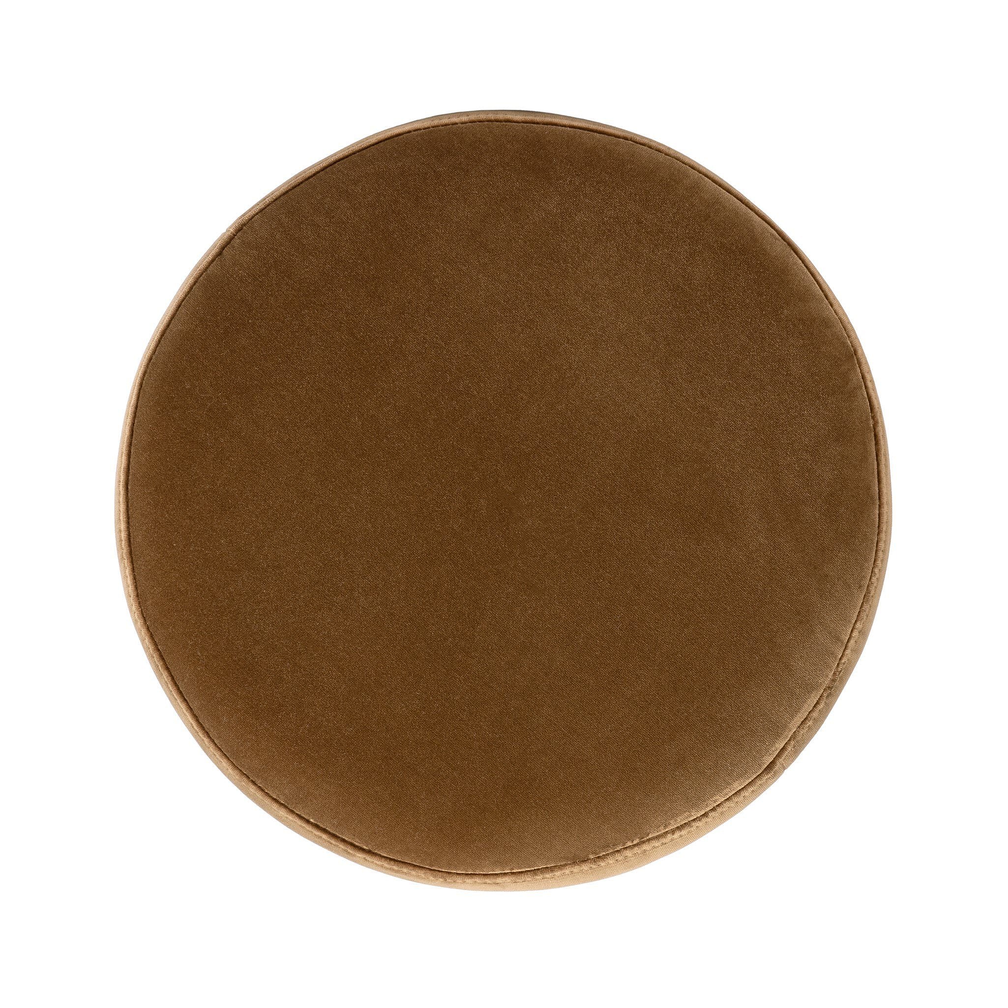 Close up of Four Hands Corinne Counter Stool in Surrey Ochre on a white background at Addison West.