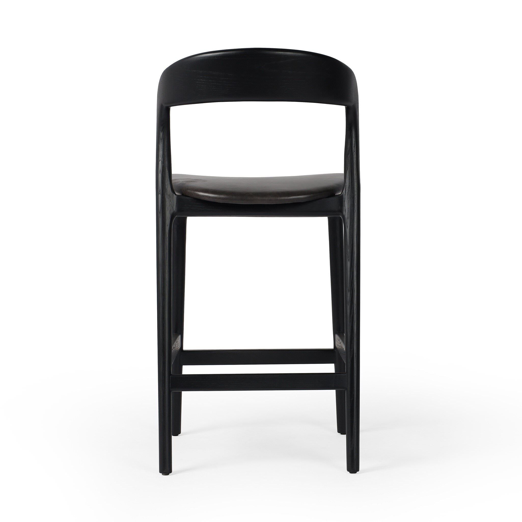 Four Hands Counter Stool in Sonoma Black on a white background at Addison West