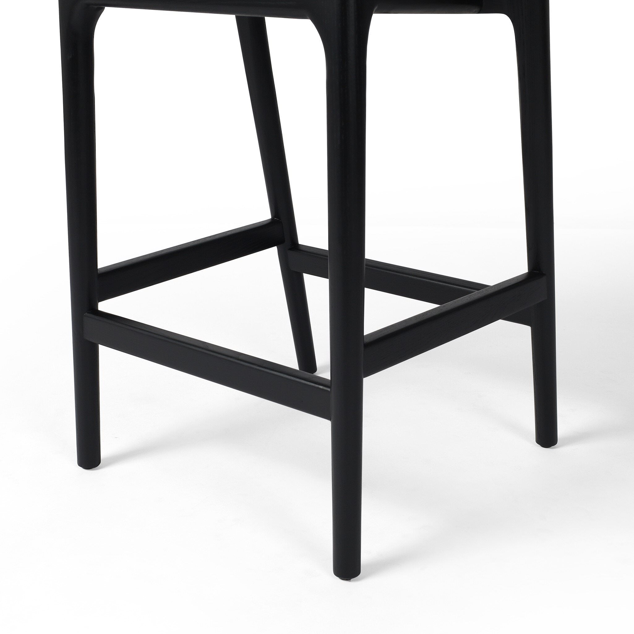 Four Hands Counter Stool in Sonoma Black on a white background at Addison West