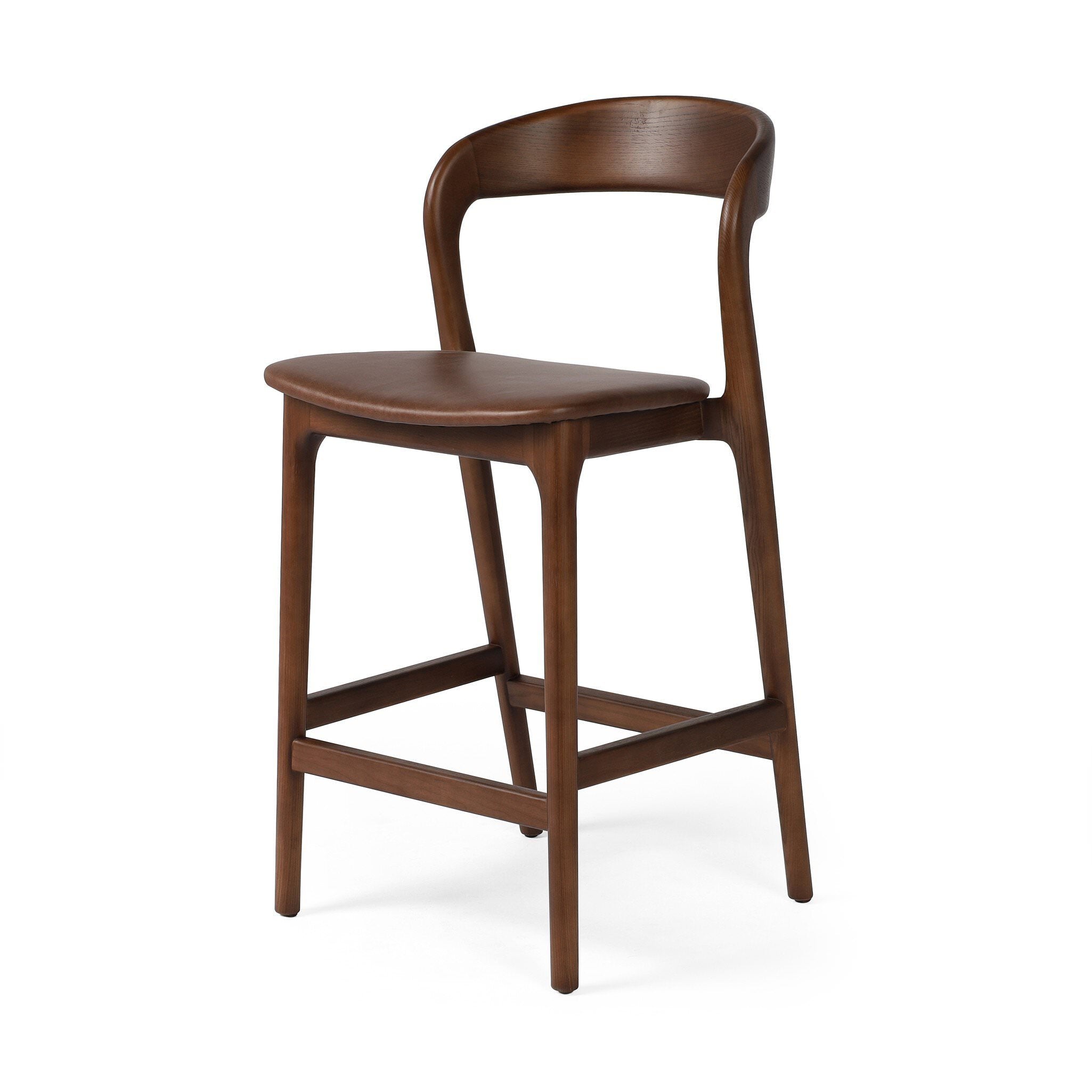 Four Hands Counter Stool in Sonoma Coco on a white background at Addison West