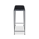Side of Four Hands Dalston Cast Glass Console Table in Smoked Black Cast Glass on a white background at Addison West