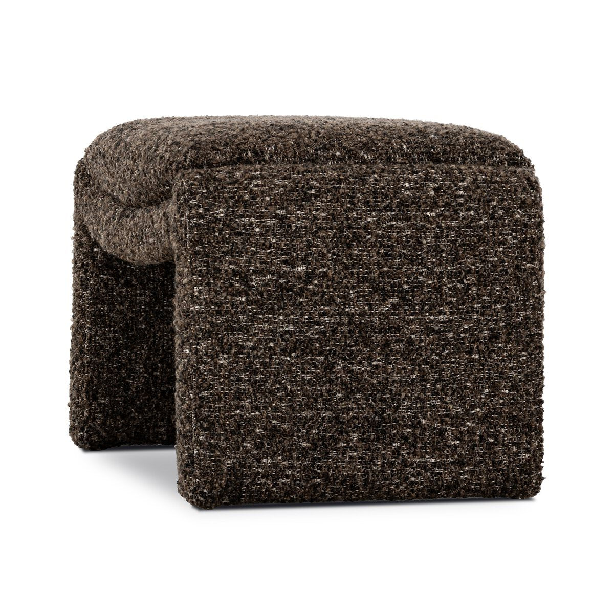 Four Hands Daniel Ottoman in Ivan Granite on a white background at Addison West