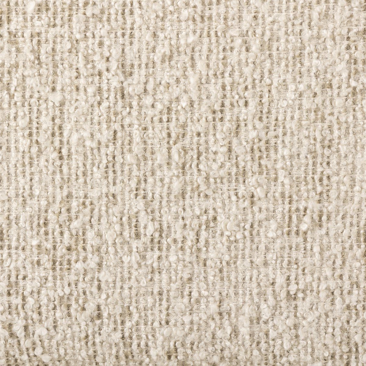 Close up of Four Hands Daniel Ottoman in Ivan Sand on a white background at Addison West