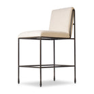 Four Hands Decker Counter Stool in Crypton Wayfarer Snow on white background at Addison West.