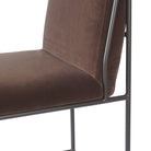 Close up of Four Hands Decker Counter Stool in Surrey Mink on white background at Addison West.