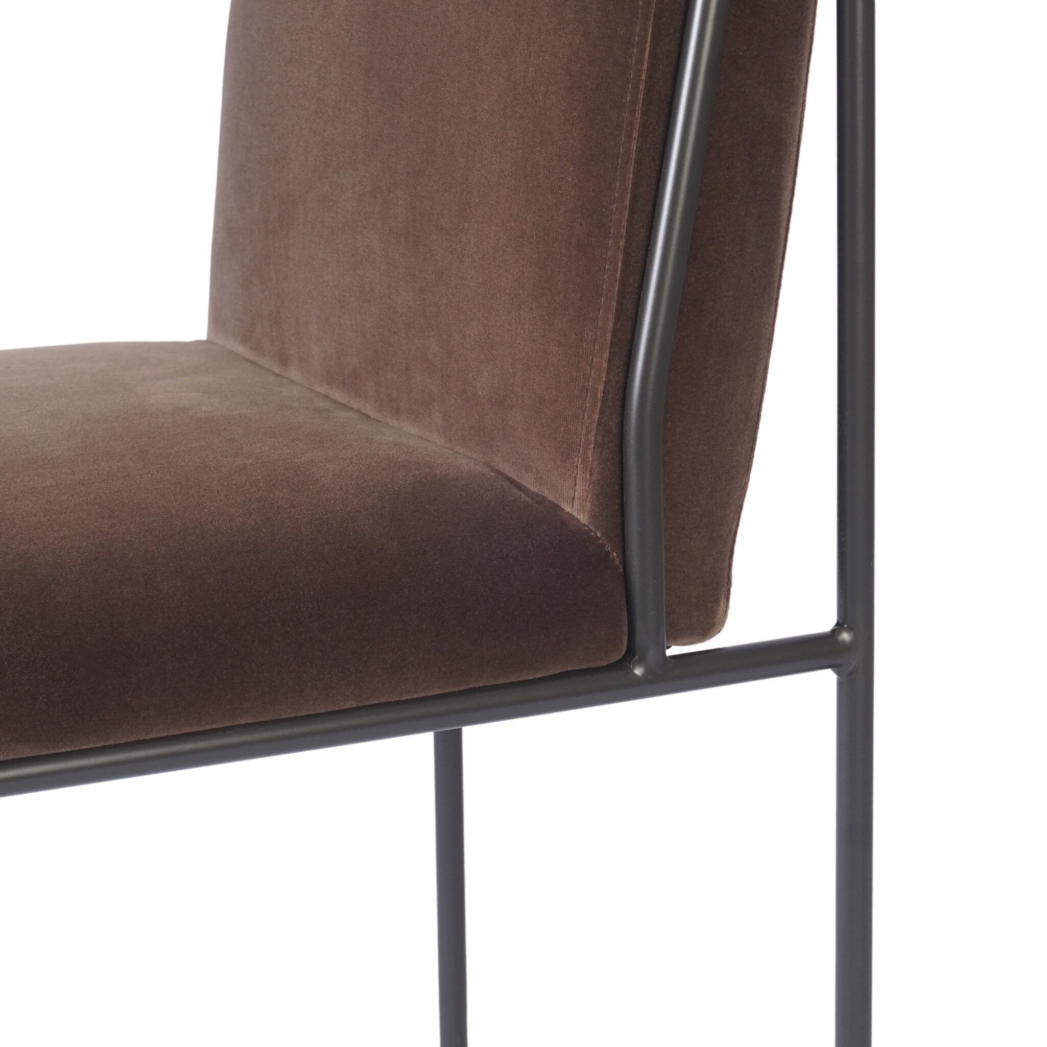 Four Hands Decker Dining Chair in Surrey Mink on white background at Addison West.