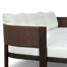 Close up of Four Hands Delancy Outdoor 2-Piece Sectional with Left Chaise in Arashi Salt on a white background at Addison West