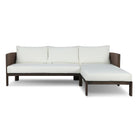 Four Hands Delancy Outdoor 2-Piece Sectional with Right Chaise in Arashi Salt on a white background at Addison West