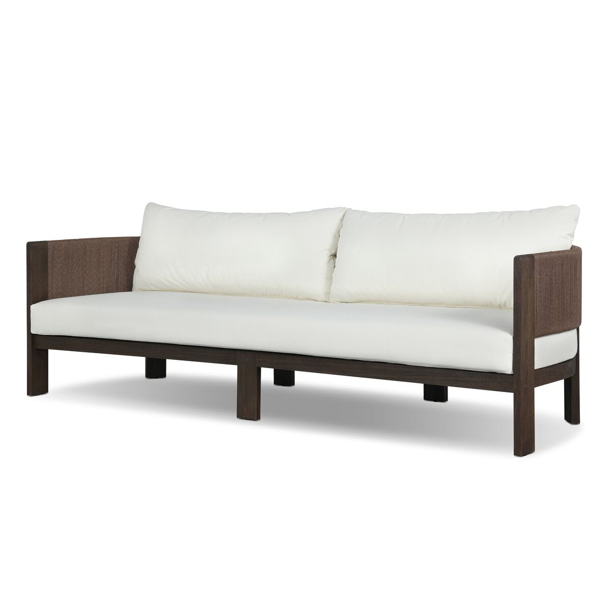 Four Hands Delancy Outdoor Sofa in Arashi Salt on a white background at Addison West