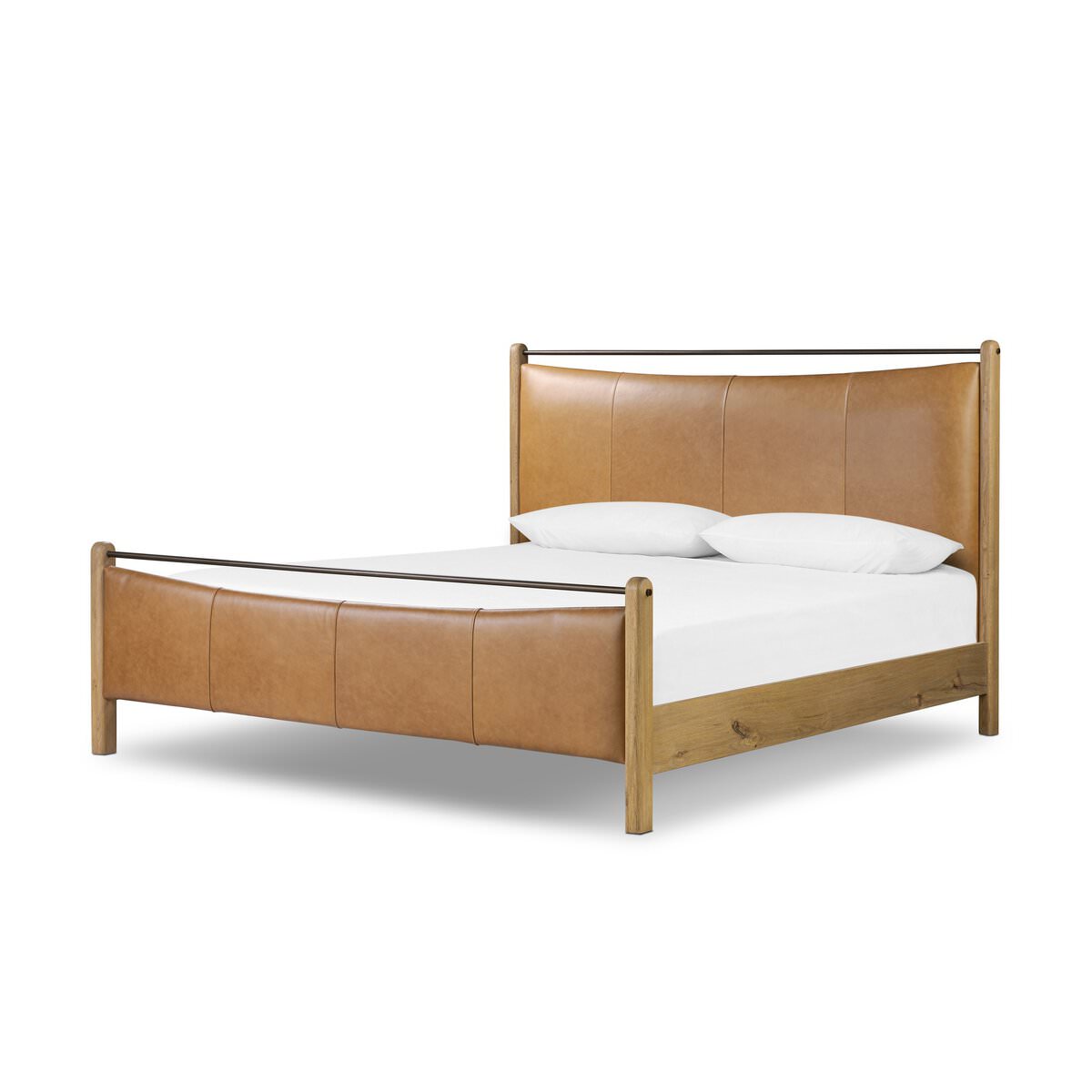 Four Hands Dina Bed in Sonoma Chestnut, King on a white background at Addison West