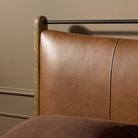 Close up of Four Hands Dina Bed in Sonoma Chestnut, Queen in a bedroom at Addison West