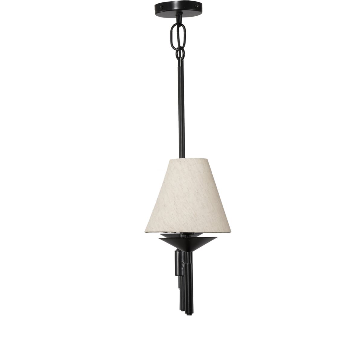 Four Hands Dodie Linear Chandelier in Jet Black on a white background