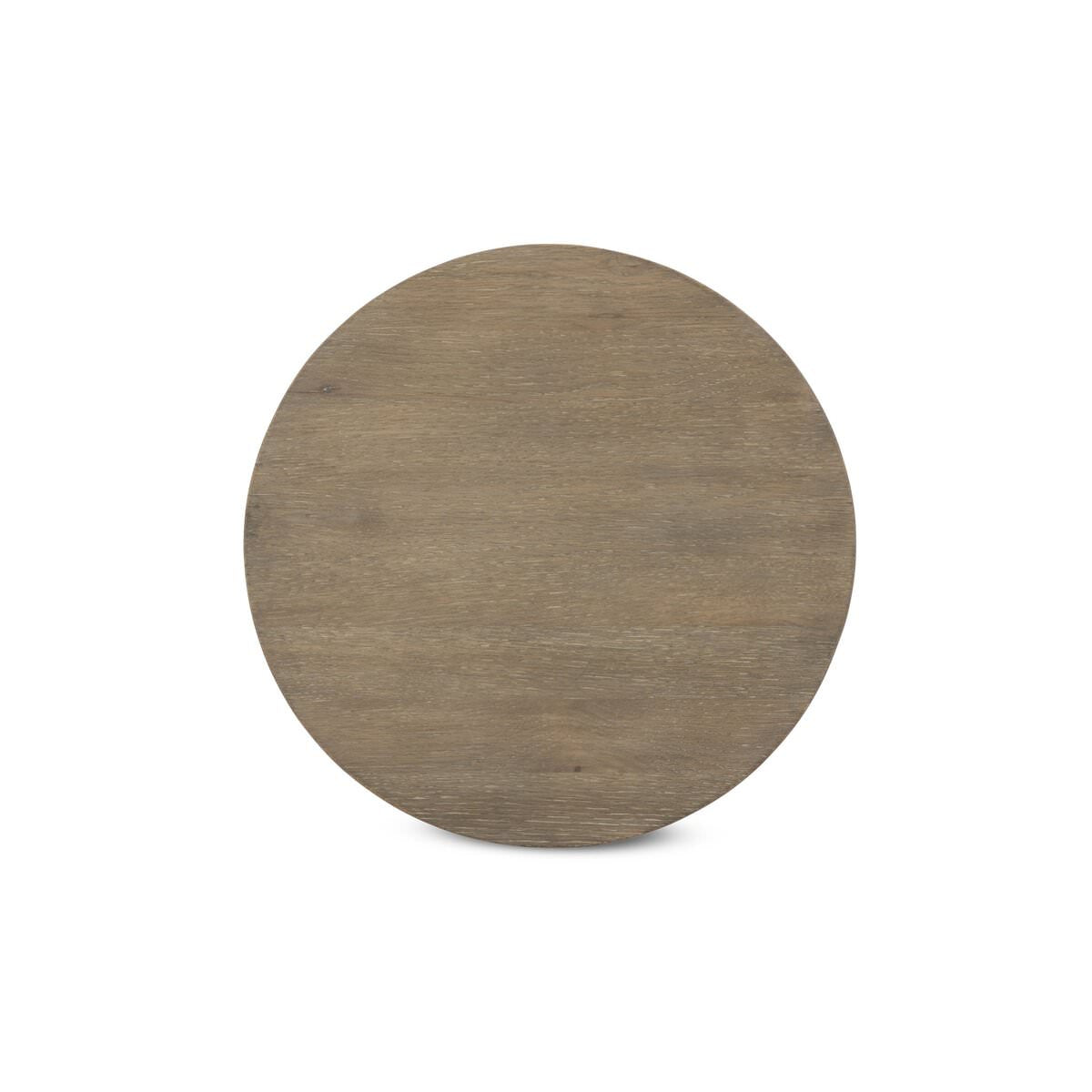 Top of Four Hands Dupree End Table in Washed Oak on a white background at Addison West