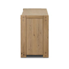 Side of Four Hands Emmer 6 Drawer Dresser in Aged Smoked Oak Veneer on a white background at Addison West