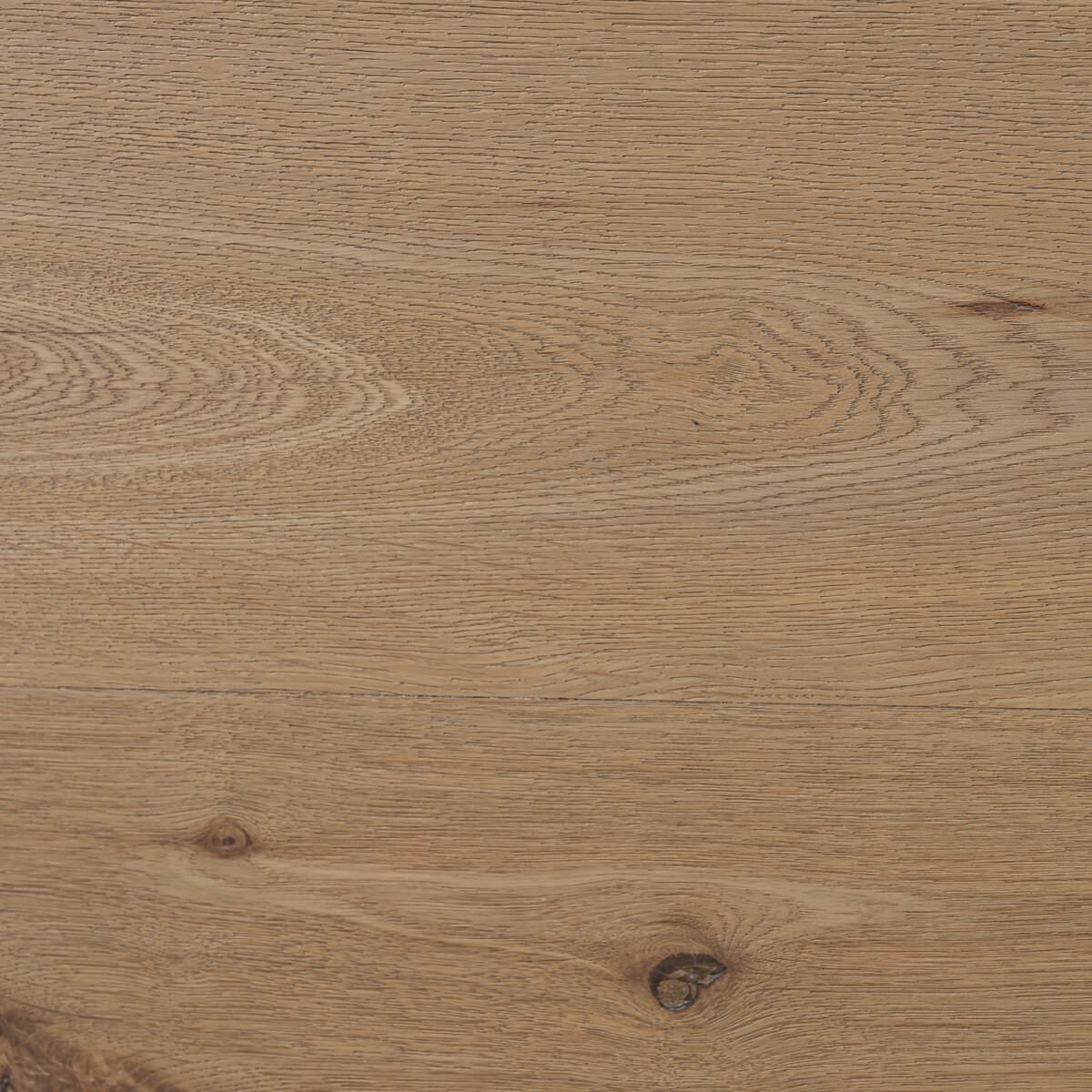 Close up of Four Hands Emmer Console Table in Aged Smoked Oak  at Addison West