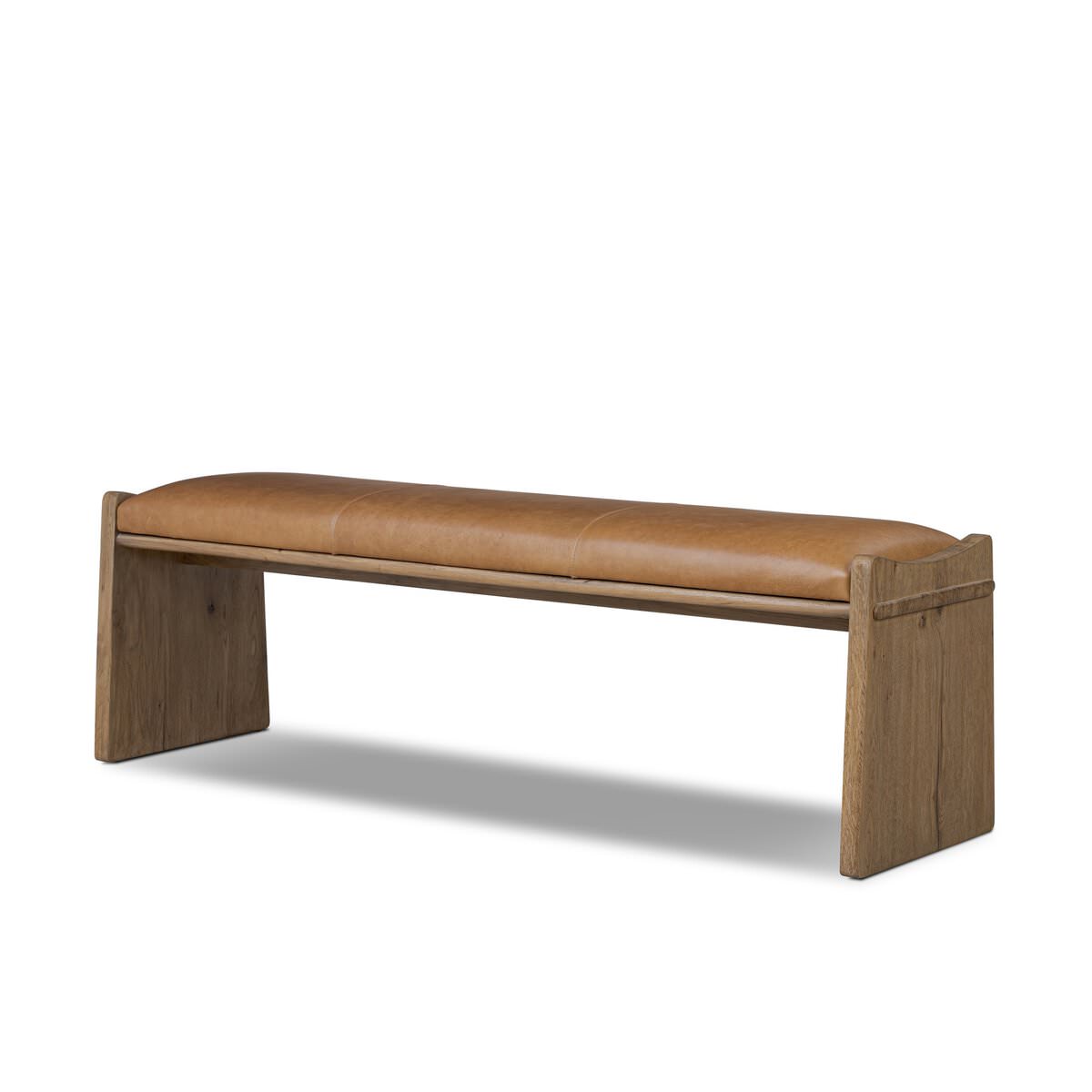 Four Hands Eros Accent Bench in Conroe Drift on a white background at Addison West