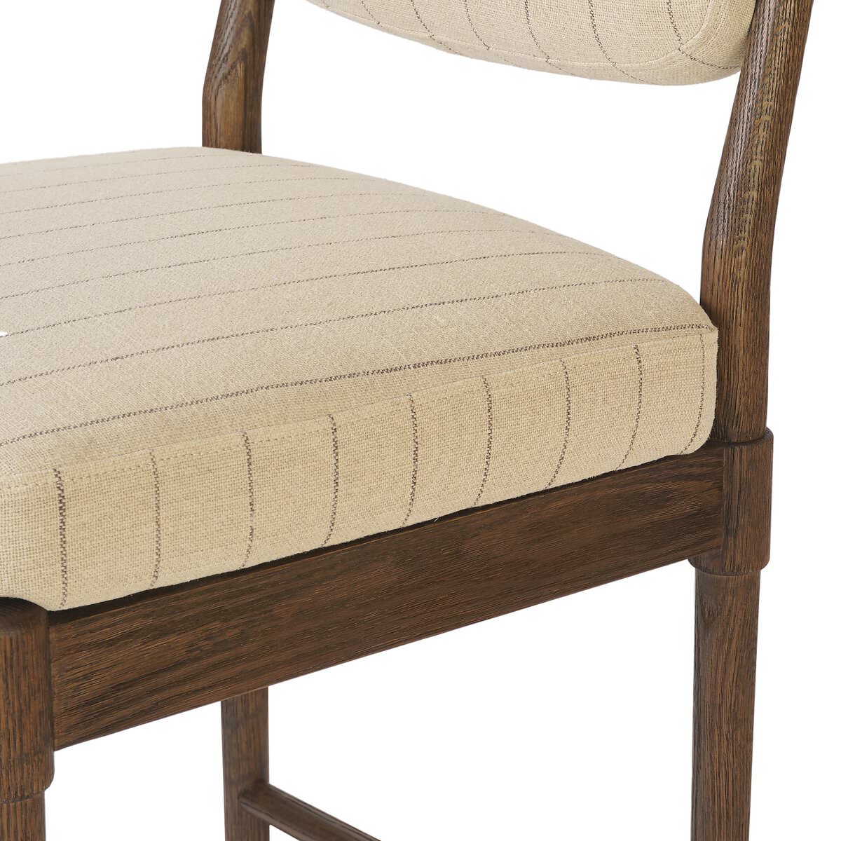 Close up of Four Hands Esther Bar & Counter Stool in Lavon Flint on a white background at Addison West