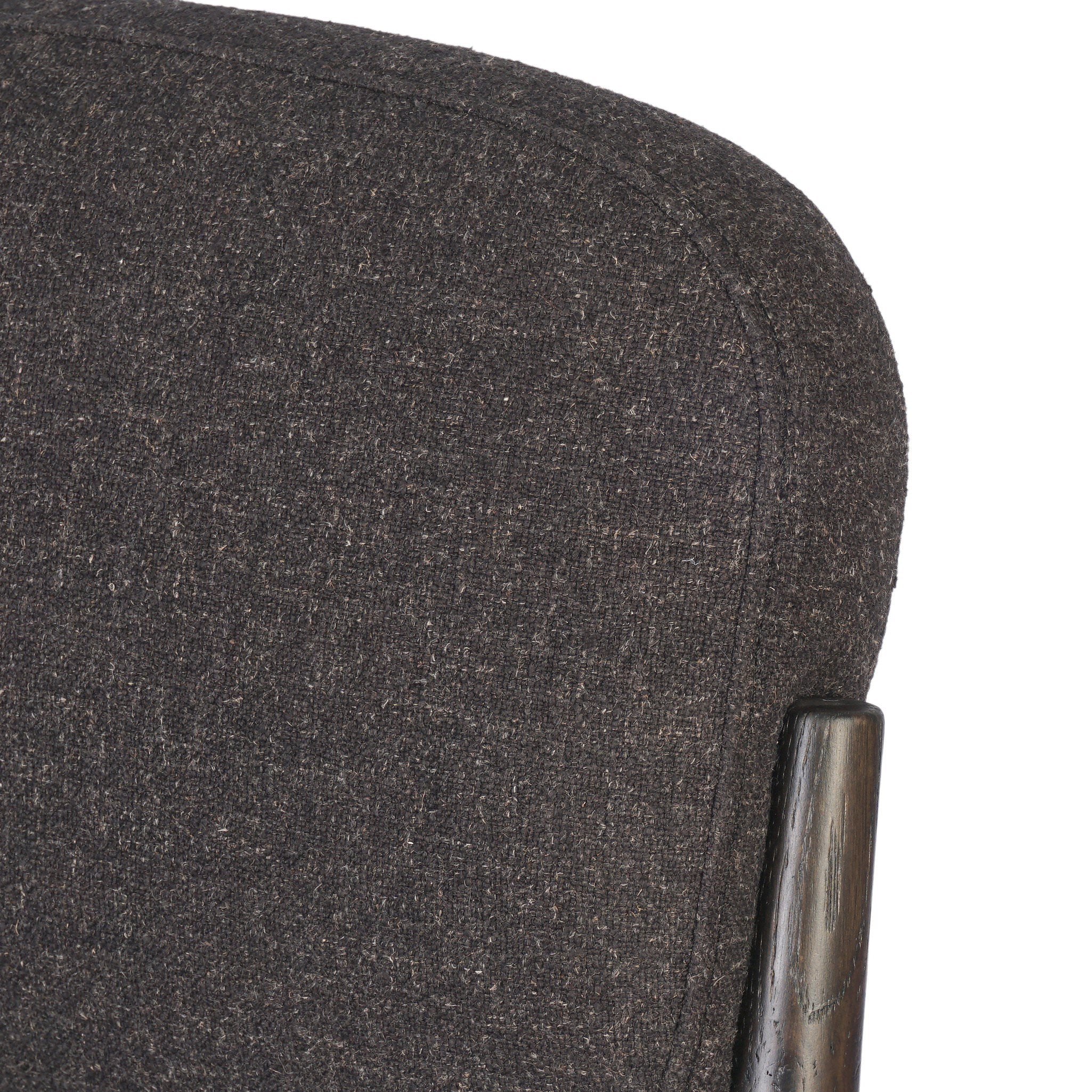 Close up of Four Hands Esther Counter Stool in Antwerp Noir on white background at Addison West.