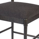Close up of Four Hands Esther Counter Stool in Antwerp Noir on white background at Addison West.