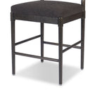 Close up of Four Hands Esther Counter Stool in Antwerp Noir on white background at Addison West.