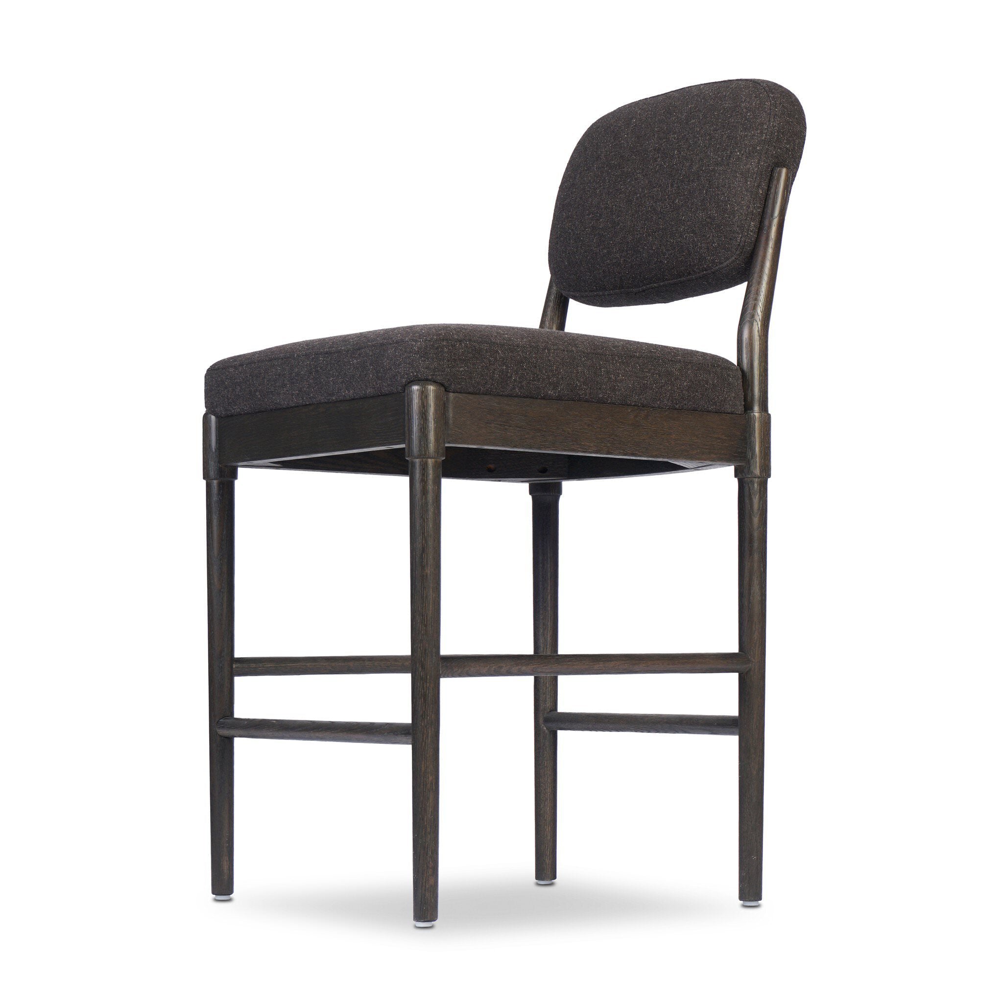 Four Hands Esther Counter Stool in Antwerp Noir on white background at Addison West.