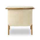 Back of Four Hands Fabian Chair in Cream Shearling on a white background at Addison West