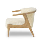 Four Hands Fabian Chair in Cream Shearling on a white background at Addison West