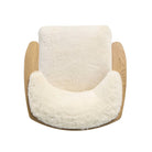 Top of Four Hands Fabian Chair in Cream Shearling on a white background at Addison West