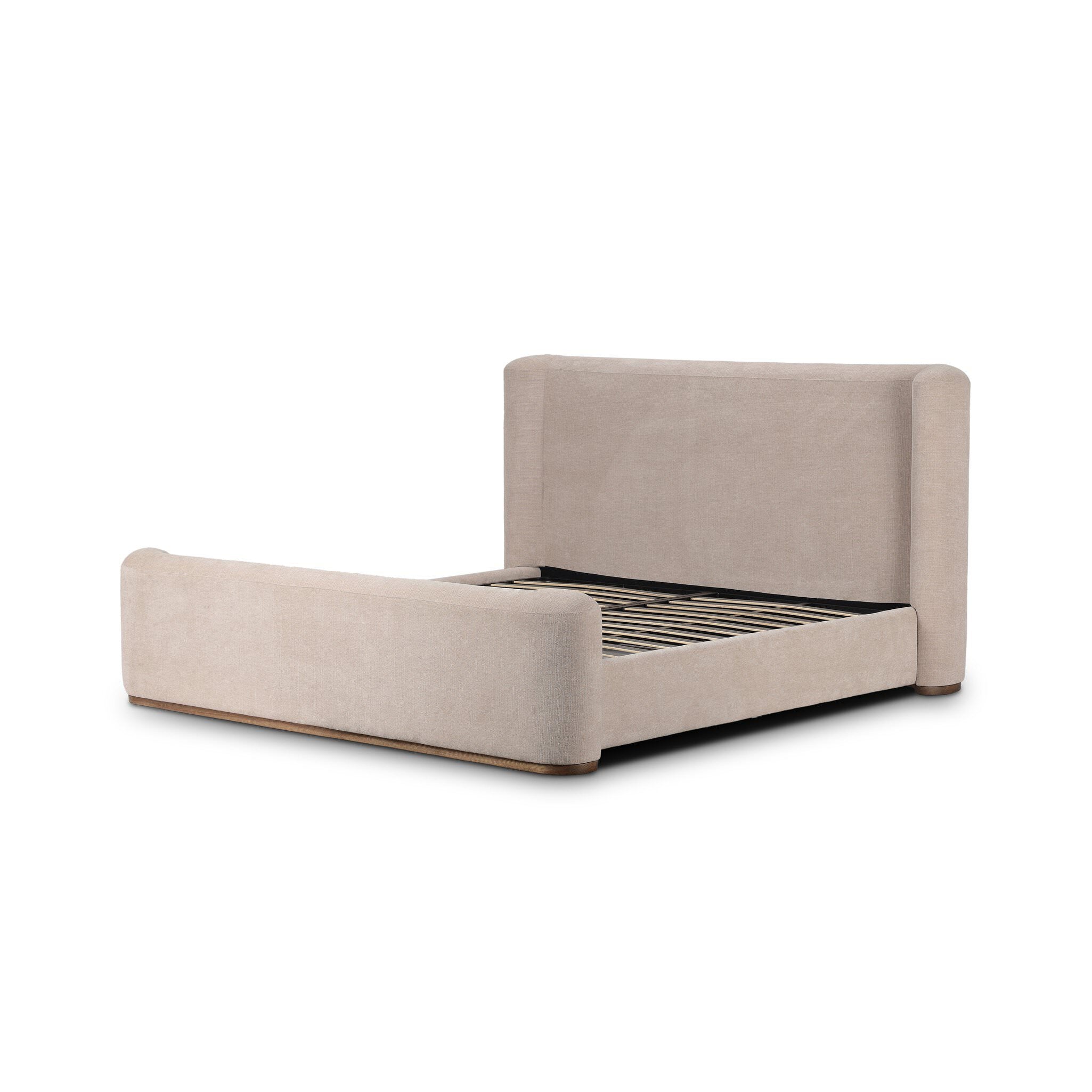 Four Hands Fane Bed in Crypton Holland Sand, Queen on white background at Addison West.
