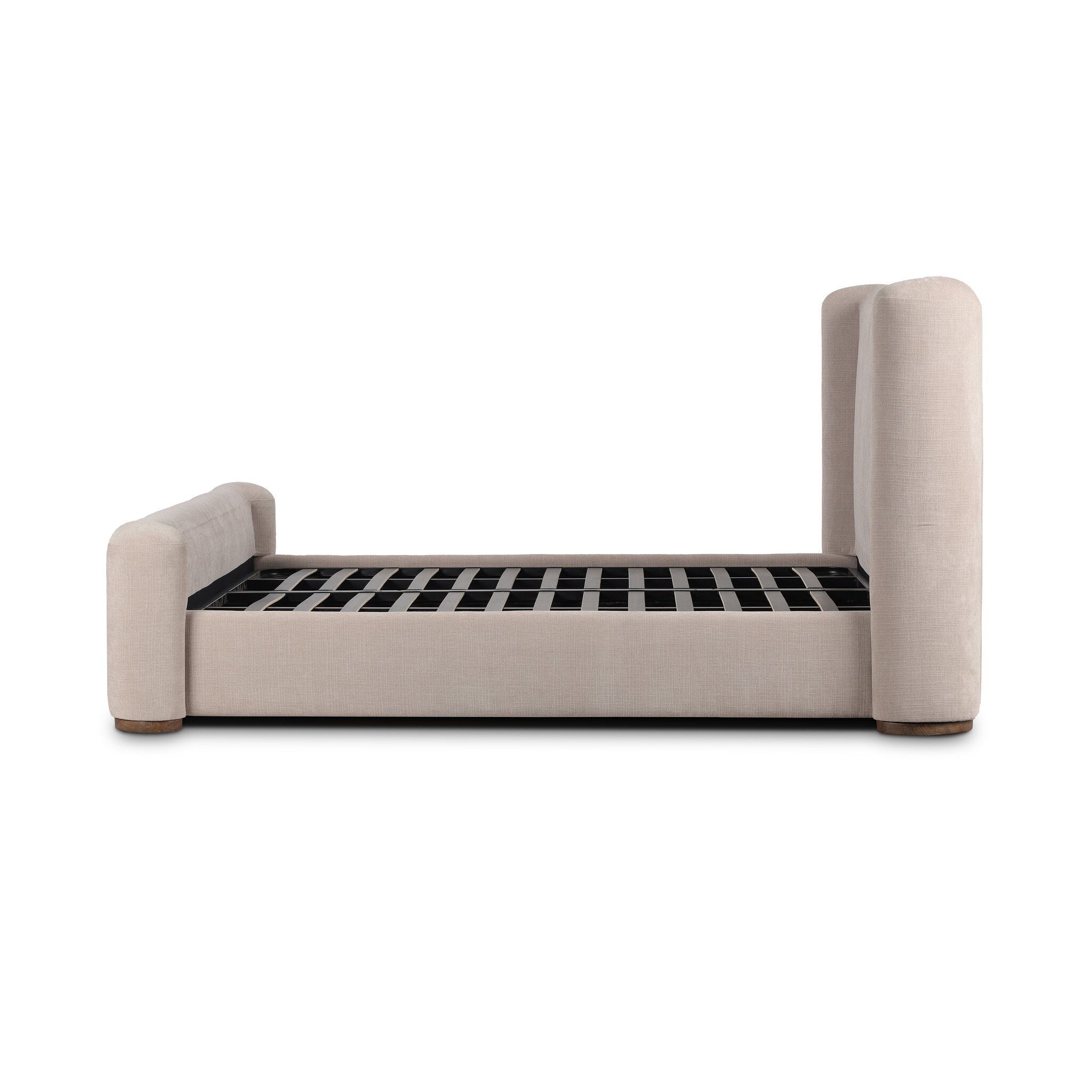 Four Hands Fane Bed in Crypton Holland Sand, Queen on white background at Addison West.