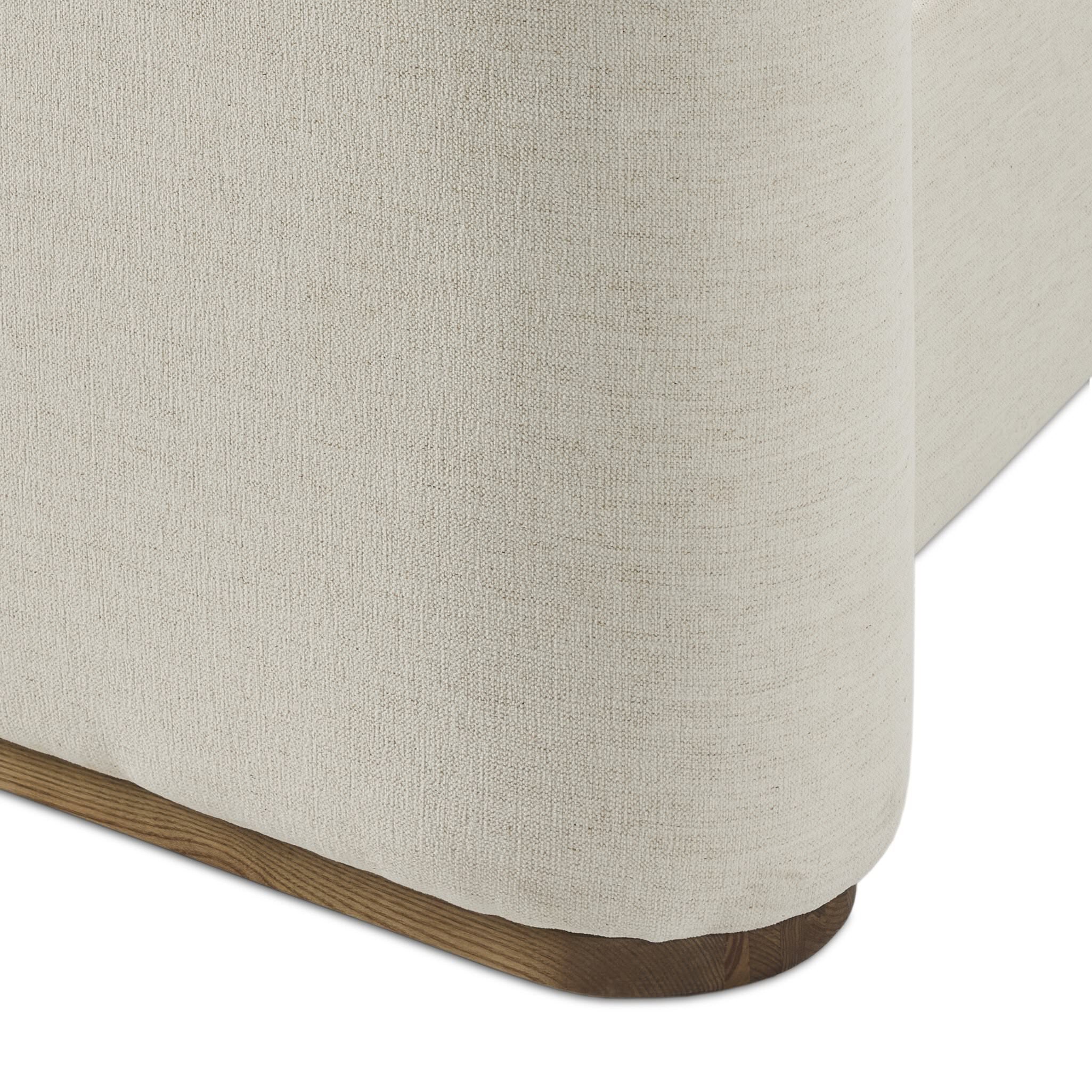 Four Hands Fane Bed in Crypton Nomad Snow, Queen on white background at Addison West.