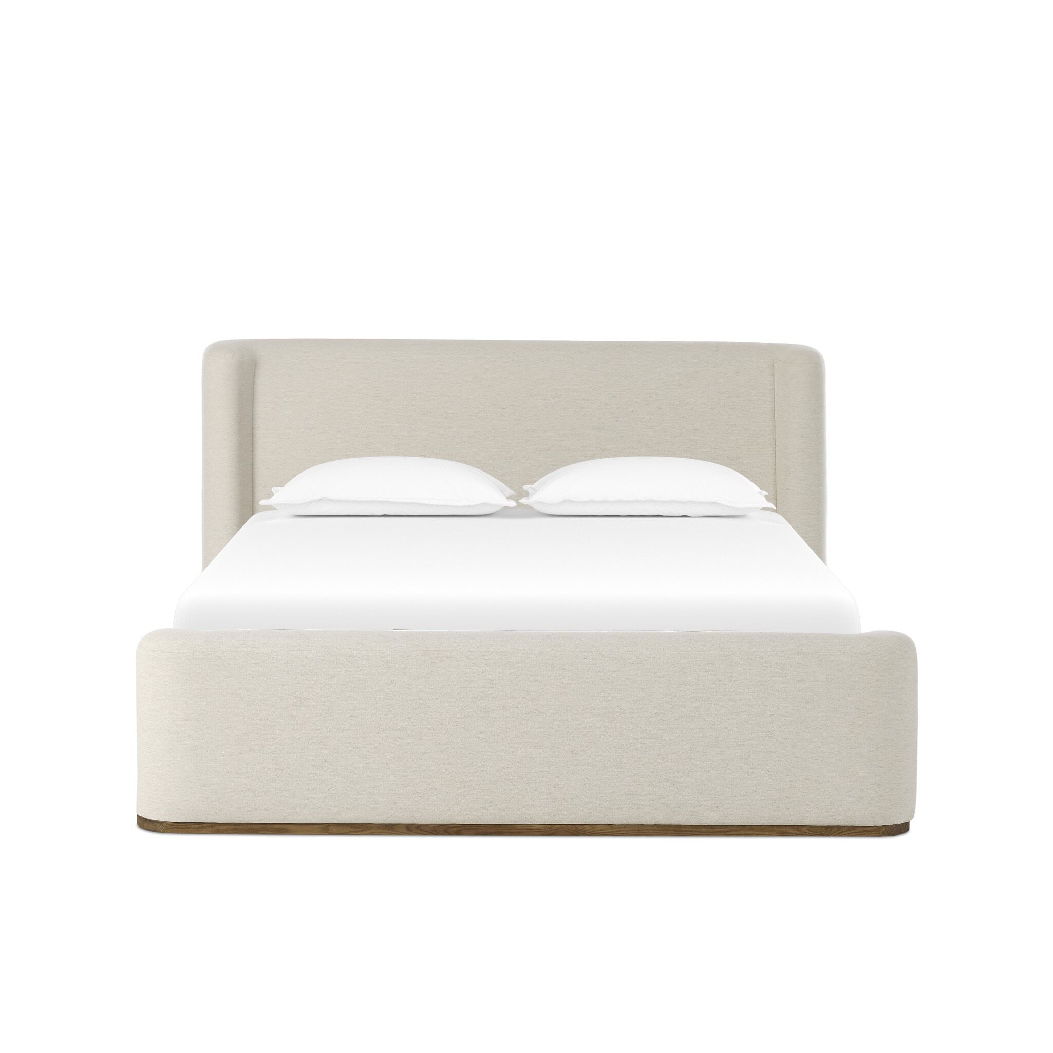 Four Hands Fane Bed in Crypton Nomad Snow, Queen on white background at Addison West.