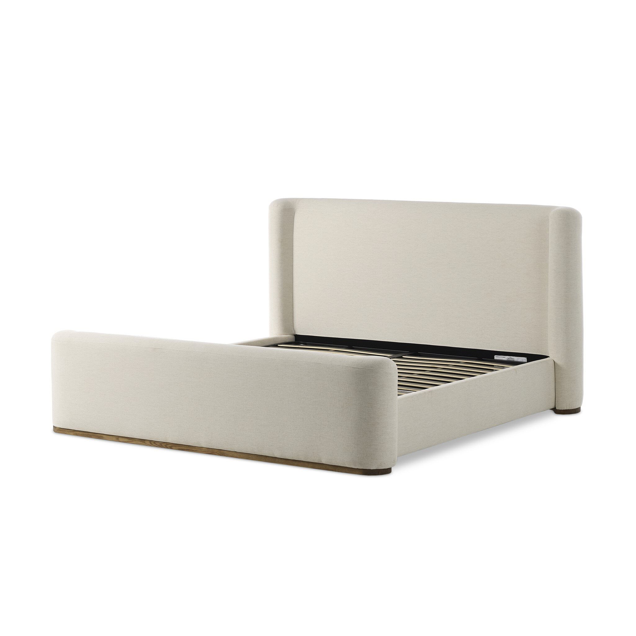 Four Hands Fane Bed in Crypton Nomad Snow, Queen on white background at Addison West.