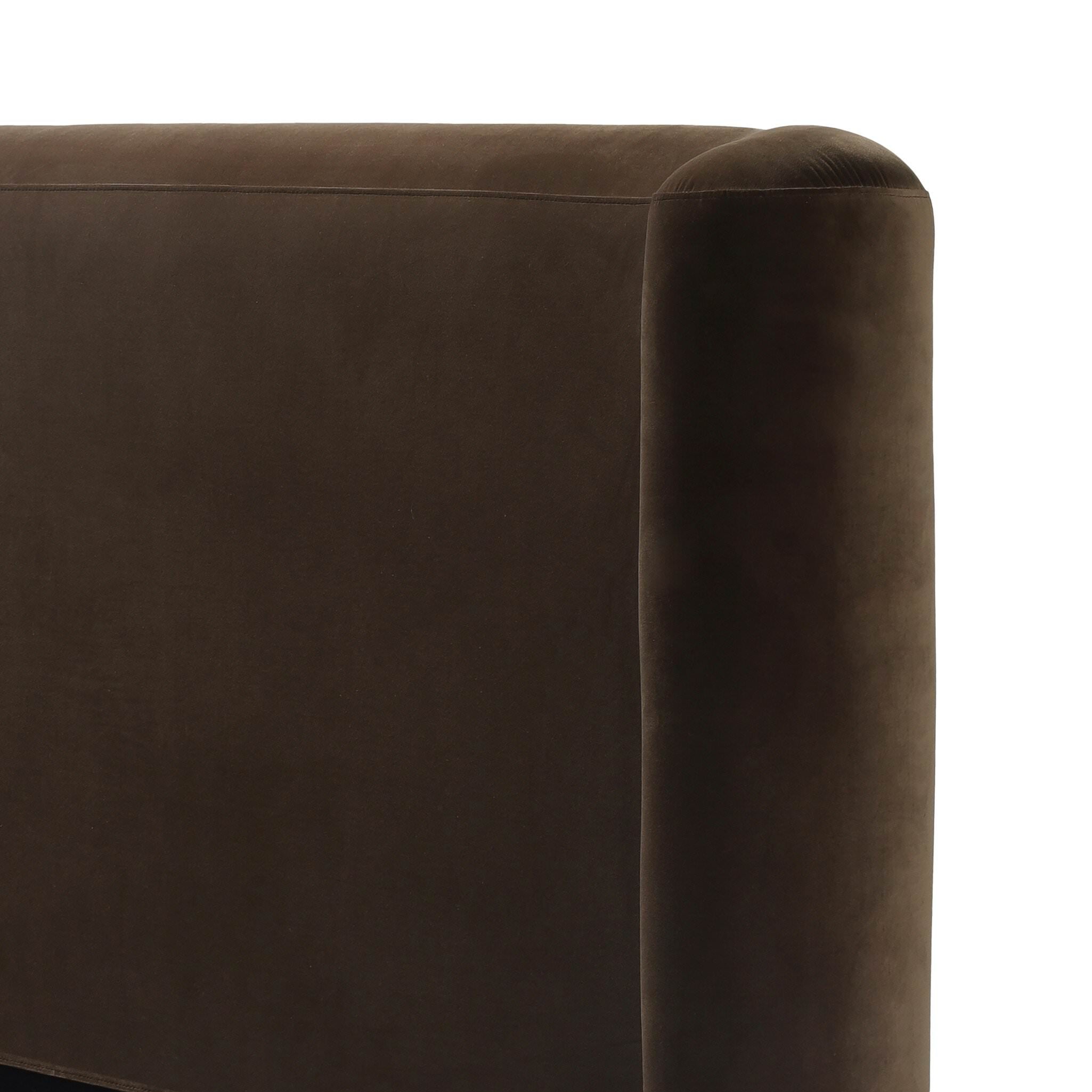 Four Hands Fane Bed in Crypton Surrey Mink, Queen on white background at Addison West.