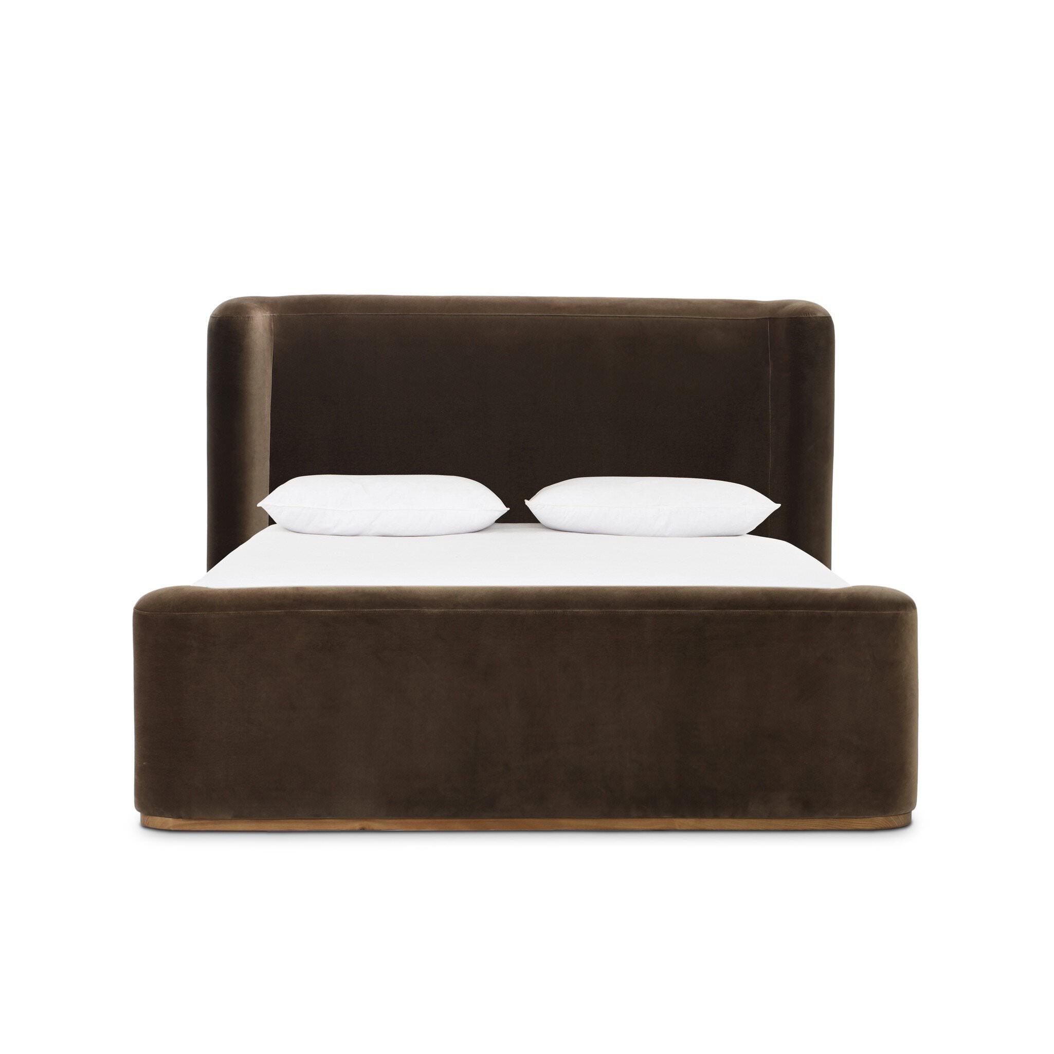 Four Hands Fane Bed in Crypton Surrey Mink, Queen on white background at Addison West.