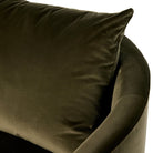 Close up of Four Hands Farrah Chaise Lounge in Surrey Olive on a white background at Addison West
