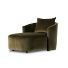 Four Hands Farrah Chaise Lounge in Surrey Olive on a white background at Addison West