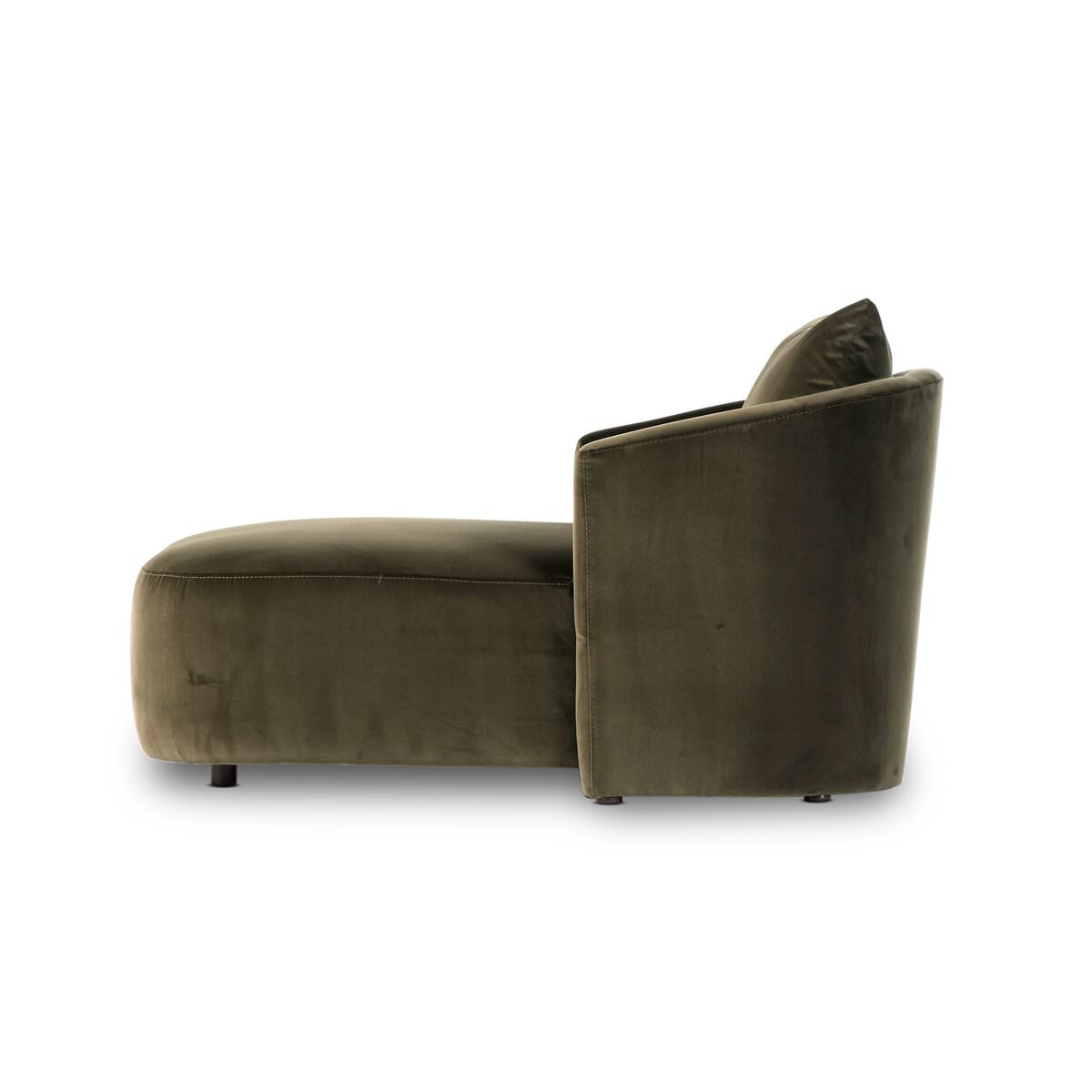 Four Hands Farrah Chaise Lounge in Surrey Olive on a white background at Addison West
