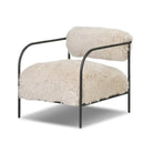 Four Hands Fenn Chair in Champagne Mongolian Fur on a white background at Addison West