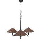Four Hands Fiorella Chandelier in Black Wrought Iron on a white background at Addison West