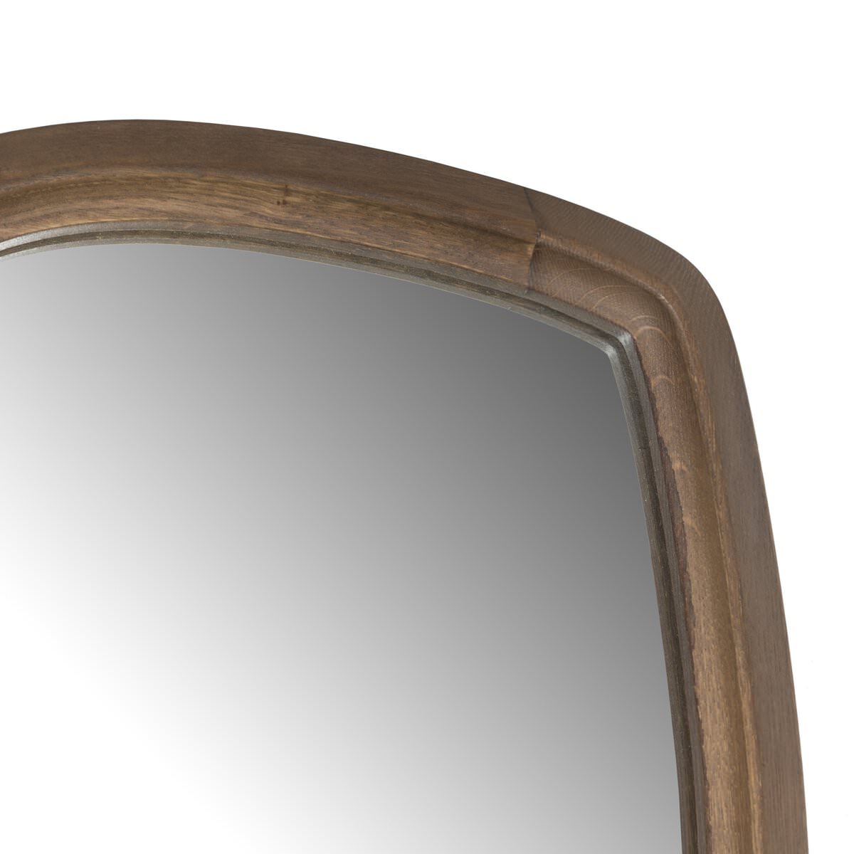 Close up of Four Hands Floret Mirror in Cocoa Oak on a white background at Addison West