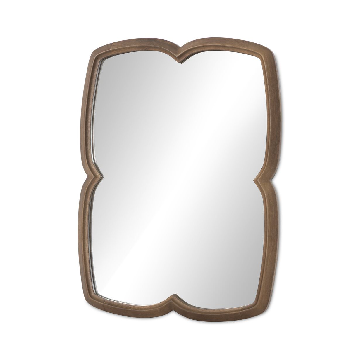 Four Hands Floret Mirror in Cocoa Oak on a white background at Addison West