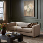 Four Hands Gidget Sofa in Sheepskin Camel in living room at Addison West.