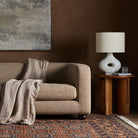Four Hands Gidget Sofa in Sheepskin Camel in living room at Addison West.