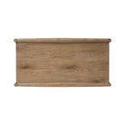 Top of Four Hands Glenview Bar Cabinet in Weathered Oak on a white background at Addison West